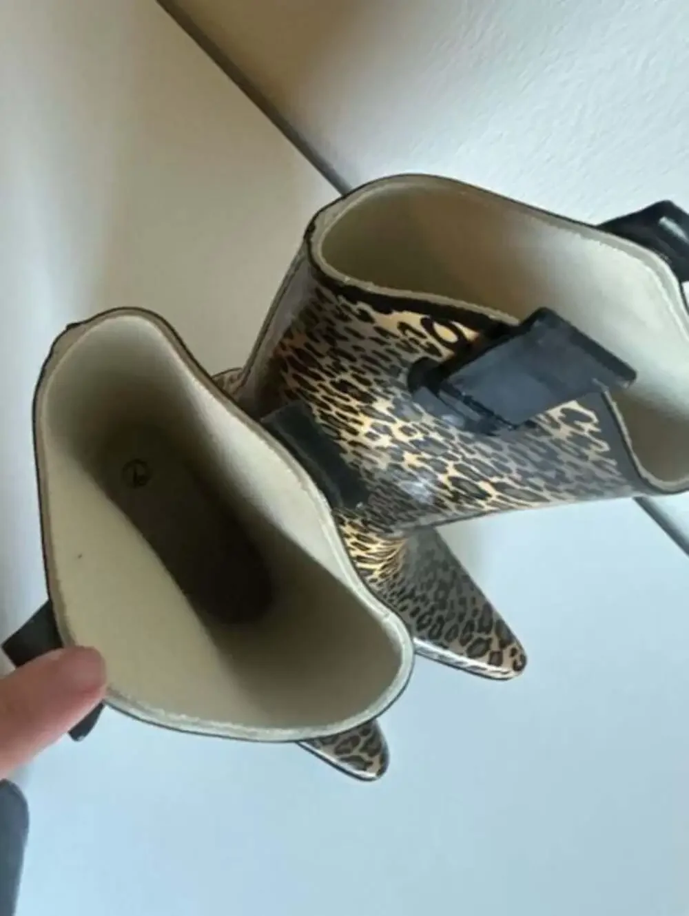 Leopard Print Rubber Cowgirl Rain Boots